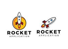 Booster Logo, Rocket advance logo designs template. vector