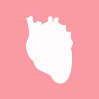 silueta de corazón simple vector