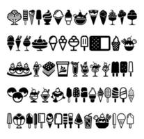 Ice cream icon vector collection