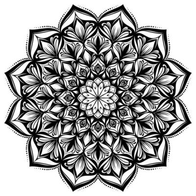 Coloring book patterns in mandala style for Henna, Mehndi, tattoos, decorative ornaments in ethnic oriental style page.