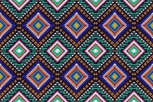 traditional ethnic geometric pattern background design for backgrounds carpet wallpaper clothes wrap fabric seamless embroidery style vector illustration