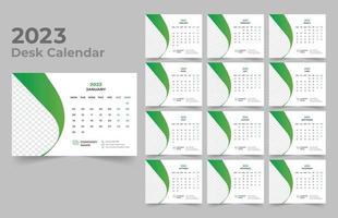 Desk Calendar 2023 Template Design vector