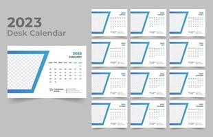 Desk Calendar 2023 Template Design vector