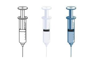 Syringe trio set vector