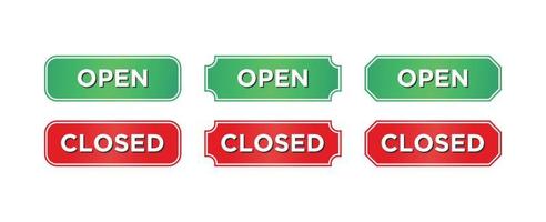 Open Closed simple vector design