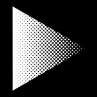 Halftone triangle dotted arrow vector