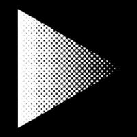 Halftone triangle dotted arrow vector