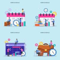 Work Schedule concept vector. Week schedule, daily plan, work organizer. vector