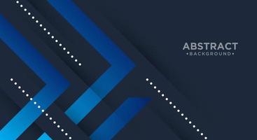 Dark abstract background wide horizontal banner with blue lines and dotted line, vector illustration.