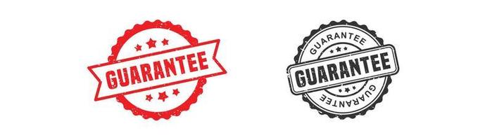 Guarantee word stamp rubber with grunge style on white background vector