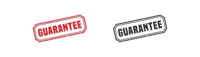 Guarantee word stamp rubber with grunge style on white background vector