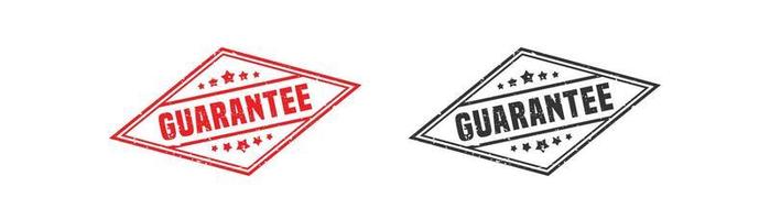 Guarantee word stamp rubber with grunge style on white background vector