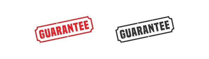 Guarantee word stamp rubber with grunge style on white background vector