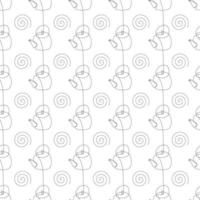 line art line art teapot seamless pattern background vector