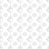 line art line art teapot seamless pattern background vector