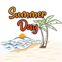 Summer day background vector