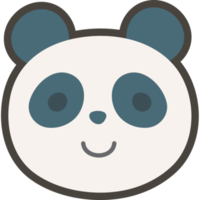 Panda face animal cartoon png