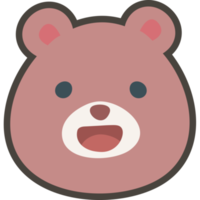 orso viso animale cartone animato png