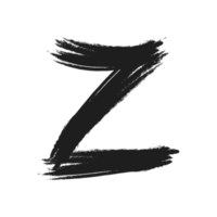 lettera z alfabeto nel spazzola stile png