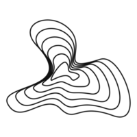formas orgânicas com linhas de ondas dinâmicas png