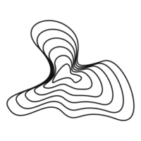 Organic forms with dynamic waves lines png