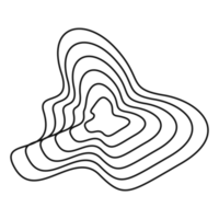 formes organiques avec des lignes de vagues dynamiques png