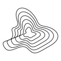 formas orgânicas com linhas de ondas dinâmicas png