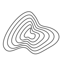 Organic forms with dynamic waves lines png