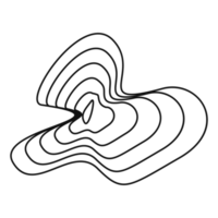 Organic forms with dynamic waves lines png