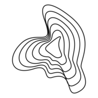 formes organiques avec des lignes de vagues dynamiques png