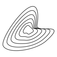 formas orgânicas com linhas de ondas dinâmicas png