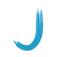 Letter J Alphabet in Brush Style png