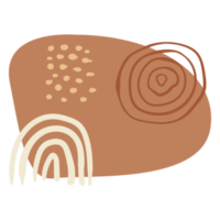 forma abstracta beige boho blob png