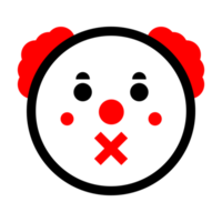 söt clown uttryckssymbol png