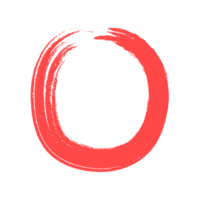 Letter O Alphabet in Brush Style png