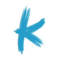 Letter K Alphabet in Brush Style png