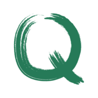 Letter Q Alphabet in Brush Style png