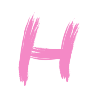 alphabet lettre h en style pinceau png