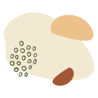 forma abstracta beige boho blob png