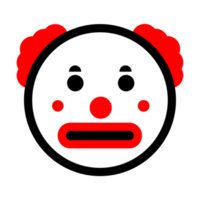 söt clown uttryckssymbol png