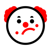 söt clown uttryckssymbol png