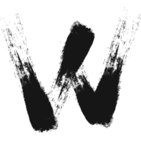 Letter W Custom Alphabet Brush Texture png