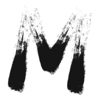 Letter M Custom Alphabet Brush Texture png