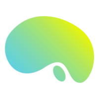 Abstract Gradient Blob Shape png