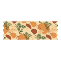 boho klodder vorm en bloemen patroon washi plakband png