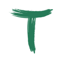 Letter T Alphabet in Brush Style png