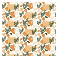 boho klodder vorm en bloemen naadloos patroon png