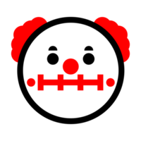 schattig clown emoticon png