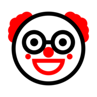 söt clown uttryckssymbol png