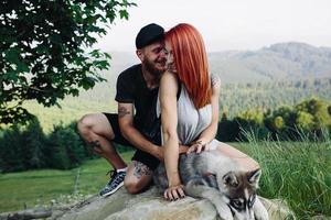 Photo of a couple in the mountains